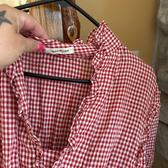 Red white gingham dress. SALE!!! - Picture 4 of 8